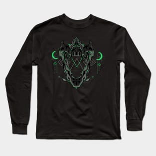 skull old school art Long Sleeve T-Shirt